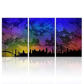 signwin 3 Piece Canvas Wall Art Beautiful Scenery...