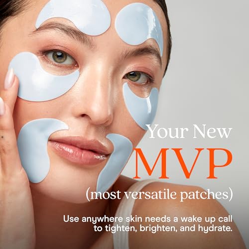 NuFACE IonPlex Hydra-Gel Power Under Eye Patches - Gel Under Eye Mask for Puffy Eyes & Dark Circles - Cooling Wrinkle Patches & Hydrating Treatment Pads to Energize, Brighten & Tighten (60 Count)