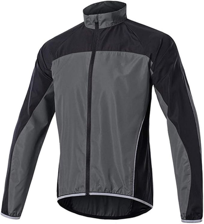Mens Waterproof Cycling Jacket, Breathable Reflective Windbreaker