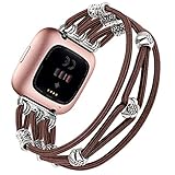 W-RARA Beaded Bracelet Compatible with Fitbit Versa