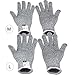 GRESPRI 2 Pairs Cutting Gloves for Men and Women, Cut Resistant Gloves Food Grade Level 5 for Kitchen, Garden, Work, Medium and Large Gloves Kit