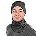 OZERO Winter Knit Hat Beanie - Warm Circle Loop Scarf 2 in 1 for Men and Women