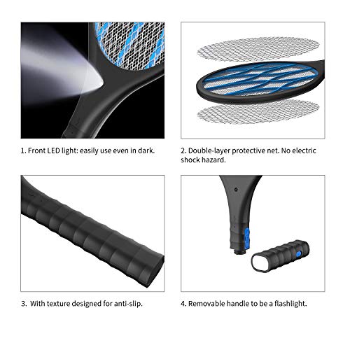 3 Electric+Mosquito+Rechargeable+Removable+flashlight