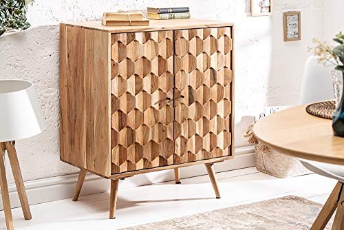 Invicta Interior Massiver Barschrank Mystic Living 76cm Akazie 3D