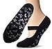 Lupo Women's Butterfly Terry No Slip Yoga Barre House Grip Socks, Medium Black