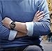 Olmeca Men's Watch Fashion Luxury Wrist Watches Analog Quartz Waterproof Chronograph Watch for Men Stainless Steel Band Black Watch 0826-QHYDgd