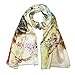 Wrapables Luxurious 100% Charmeuse Silk Long Scarf with Hand Rolled Edges, Peacock