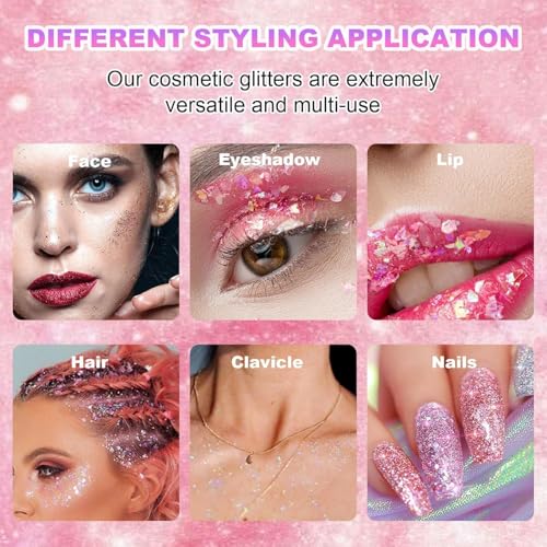lentejuelas Gel Con Purpurina Corporal, Gel Corporal Con Para La Cara, Holográfico Brillante De Larga Duración, Lentejuelas Gruesas, Purpurina Para Ojos, Labios, Cabello, Uñas, Maquillaje Halloween (set 9#, m)