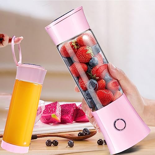 Photo 1 of Toycol Portable Blender, Mini Personal Size Blenders for Smoothies and Shakes,Travel Juicer Cup Smoothie Maker with Updated 6 Blades USB Rechargeable Fruit Mixer with 4000mAh Battery16Oz Pink