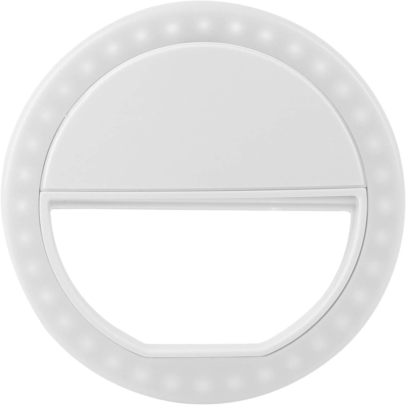 MocleverSelfie Ring Light, 36 LED Ring Selfie Light Supplementary Lighting Night Selfie Enhancing Light with 3 Level Brightness for Webcast & Make Up Clip On Smartphones/Tablet/Photography