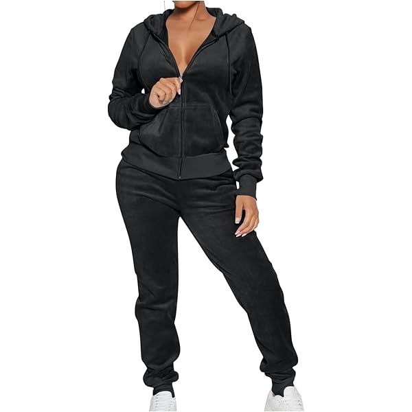 Amazon.com: HGps8w Women's Velour Tracksuit Set Two Piece