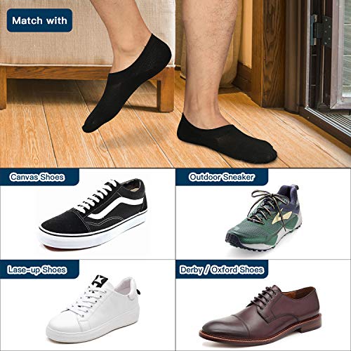 image for Closemate Mens No Show Socks Low Cut Non Slip Cotton Invisible Casual 