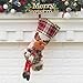 Aitey Christmas Stocking, Set of 3 Santa, Snowman, Reindeer, Xmas Character 3D Plush with Faux Fur Cuff Christmas Decorations and Party Accessory