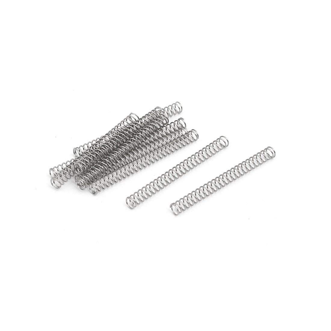 TOP-VIGOR 10Pcs Compression Spring, 3mm OD,0.3mm Wire Size,30mm Free Length Dual Extended Durable Dual Hook Tension Spring for Furniture Screen Doors Repair Projects