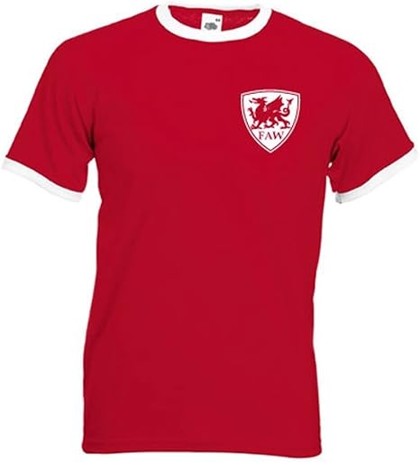 Simplicitees Retro Wales Football Shirt Tshirt Welsh Football Shirt Cymru Euro 2020 Amazon Co Uk Sports Outdoors
