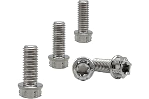 RISON Titanium Bolts M10 x 1.5 x 20 mm Titanium Screws Torx Titanium Screws for Motorcycles Hex Head Dual Drive Titanium Allo