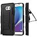 Galaxy Note 5 Case, ENGIVE Dual Layer Hybrid Armor Full Body Protective Case with Kickstand and Removable Holster Swivel Belt Clip for Samsung Galaxy Note 5 (Black)