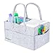 Baby Diaper Caddy by Bonbino - Luxury Portable Diaper Storage Caddy with Changeable Compartments. for Home, Car & Nursery Organizer for Diapers and Baby Wipes - Royal Grey Nursery Storage Bin