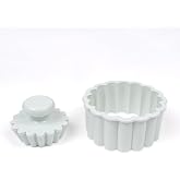 Sinsanye Tart Cutting Mold Set, 4 inch Fluted Round Cookie Cutter Round Double Cut and 2.5 inch Tart Tamper Plastic, Biscuit Cutter for Making Egg Tarts, Fondant Cakes(Baking Tray Not Included)