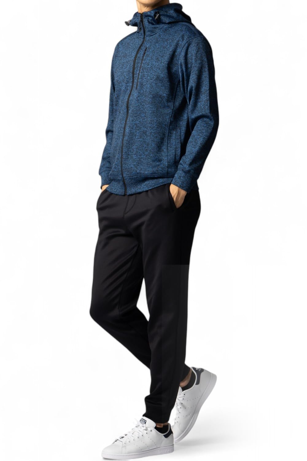 Benke Men's Jersey Top and Bottom Set, Comfortable to the Touch, Long Sleeve, Fashionable, Running Wear, Sports, Training Wear, Spring and Autumn, M - 3XL, Sweat Wicking and Quick Drying x UV