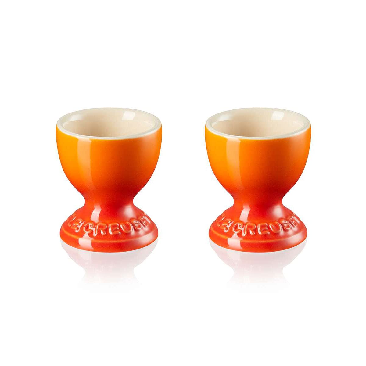 Le Creuset Stoneware Footed Egg Cups, Set of 2, 9 g, 5.3 x 5.3 x 5.9 cm, Volcanic, 79064000900000