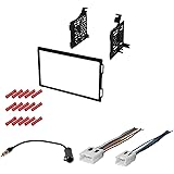 CACHÉKIT1086 Bundle with Car Stereo Installation Kit for Nissan Frontier 2005 – 2007 in Dash Mounting Kit, Harness, Antenna for Double Din Radio Receivers (4 Item)