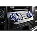 Voodonala Aluminum Alloy Inner Accessories Air Conditioner Switch Cover CD Button Ring Trim for Ford F150 XLT 2016 2017 2018(Blue)