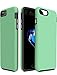 TOZO for iPhone 7 Plus / iPhone 8 Plus Case, ARMOR Series Football Pattern Texture Soft Touch Anti-Slip Grip [Shock Proof] Ultra Rugged Dual Layer Protect Case [Black+Green]