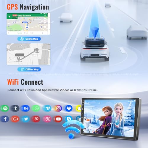 Radio de coche Android 15 para Nissan Versa Sedán 2015-2019 con 2+64GB, CarPlay inalámbrico y Android Auto, pantalla táctil de 10.1 pulgadas para radio Versa con WiFi, GPS, Bluetooth, EQ, 26UI, cámara