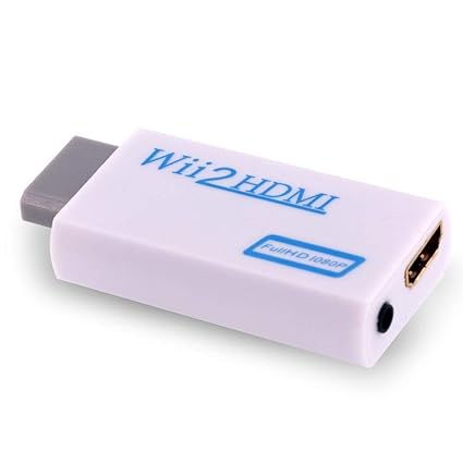 Wii Hdmi Adapter Wii zu HDMI Adapte Wii Converter HDMI mit HD Video Audio Ausgang für TV Monitor Beamer Fernseher