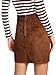 MakeMeChic Women's Zipper Back A-line Bodycon Mini Faux Suede Skirt