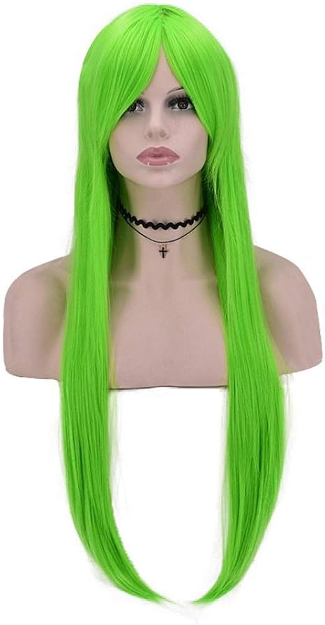 Amazon Ykaieet 斜めの前髪を持つ美しい長いウェーブのかかった髪緑の髪型のコスプレかつら女性の合成のかつらレースのかつらロールプレイングかつら 色 Photo Color Ykaieet ヘアスタイリング剤 通販