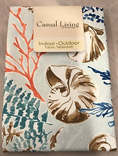 Casual Living Home Coastal Sea Coral Easy Care Indoor Outdoor Tablecloth (70 Inch Round)