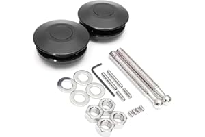 Unifizz 2PCS Car Quick Latch Hood Pins Universal 2.44" Diameter Quick Release Push Button Quick Bonnet Pins Lock Clip Kit Bla