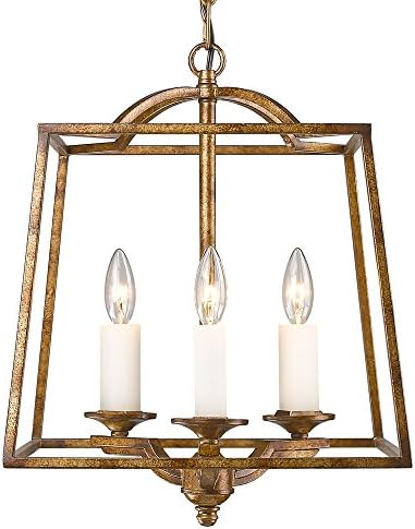Athena 14 3/4" W Grecian Gold Open Cage Small Foyer Pendant