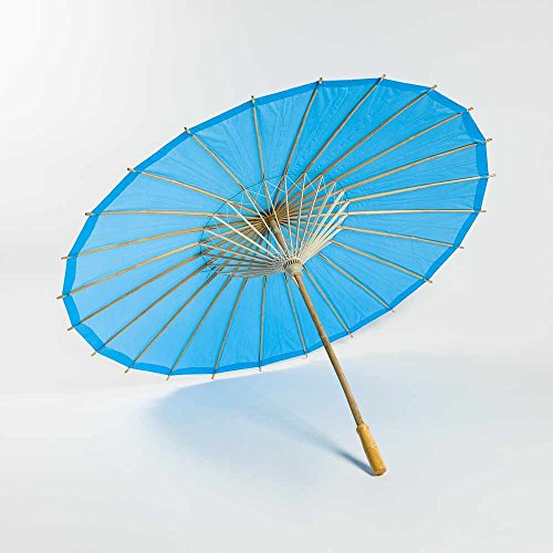 Quasimoon PaperLanternStore.com 20" Turquoise Paper Parasol Umbrella