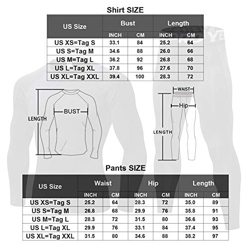 Men's Compression Shirt and Pants Performance Long Johns Thermal Underwear Set - Thumbnail 7