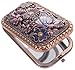 Nerien Women's Magnifying Vintage Foldable Metal Princess Style Butterfly Flower Russian Style Purse Mirror Portable Travel Mirror Copper