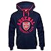 Arsenal FC Official Soccer Gift Mens Fleece Graphic Hoody Blue