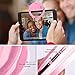 UMsky Selfie Ring Light,Universal Phone Selfie Ring Light,Portable LED Selfie Light Ring Lights for Android/iPhone, LED Ring Light, Rechargeable Brightness Portable Selfie Light Ring (Pink)