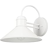 Globe Electric 44388 Novogratz x Globe Maxwell 11" Outdoor Wall Sconce, Matte White