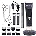 Maxshop Professional Hair Clippers for Men and Babies Quiet Clippers Cordless Haircut kit with Charging Dock, 8 Comb Guides, 2 Scissors,1 Hair Comb Self Hair Cutting System (Black)