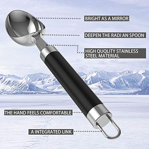 Ice Cream Scoop - Heavy Duty Stainless Steel Cookie Scoop With Comfortable Handle - Perfect For Cookie, Ice Cream, Cupcake, Muffin, Meatball,Pies