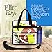 EliteBags Deluxe Clear Tote Bag w/Zipper and Shoulder Straps 12x12x6