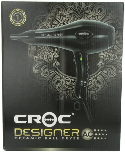 Turboion Turboion Croc Designer Ac Hair Dryer, Black by TurboIon