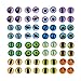 300PCS 6MM Round Glass Dragon Cat Eye Craft Cabochon Cameo for Jewelry Bezel Setting or Doll Eyes Crafts Making