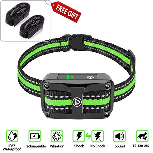 ONE Day Sale! Bark Collar-Dog Bark Collar-No Bark Collar-Upgrade Version-Rechargeable Anti Bark Collar with Beep Vibration and Shock-Barking Detection Module-Bark Collar for Small Medium Large Dog