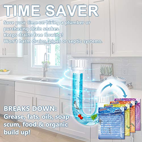 [2022 Newest] Drain Cleaner Sticks, NonToxic Sink Clean Deodorizer for