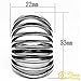 Classy Not Trashy Women's Fashion Jewelry Ring, Premium Grade Stainless Steel Sliced Dome Shaped Ring Size 6