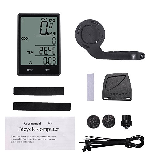 image for Coolove Bike Computer Wireless Waterproof Bicycle Cycle Speedometer an